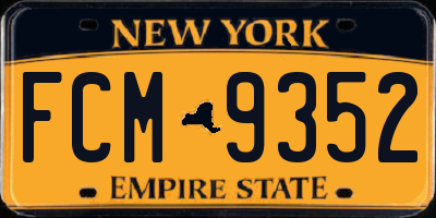 NY license plate FCM9352