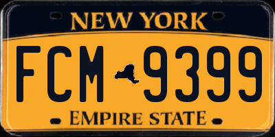 NY license plate FCM9399