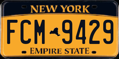 NY license plate FCM9429