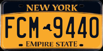 NY license plate FCM9440