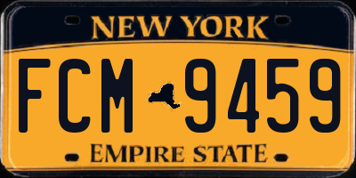 NY license plate FCM9459