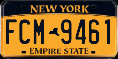 NY license plate FCM9461