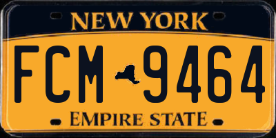 NY license plate FCM9464