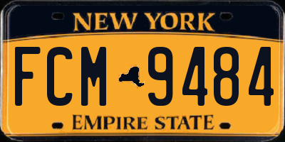 NY license plate FCM9484