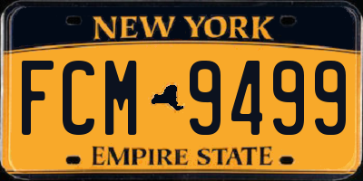 NY license plate FCM9499