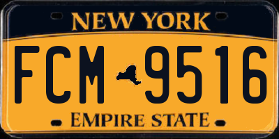 NY license plate FCM9516