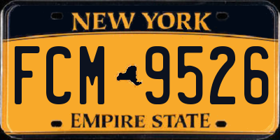 NY license plate FCM9526
