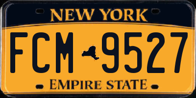 NY license plate FCM9527