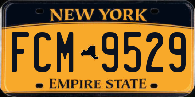 NY license plate FCM9529