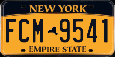 NY license plate FCM9541