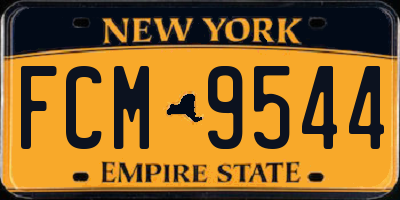 NY license plate FCM9544