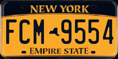 NY license plate FCM9554