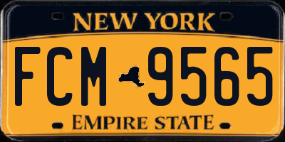 NY license plate FCM9565