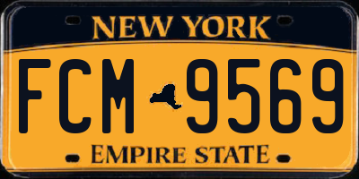 NY license plate FCM9569