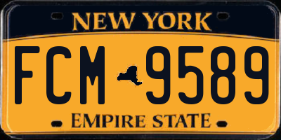 NY license plate FCM9589