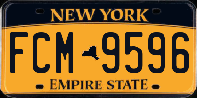 NY license plate FCM9596