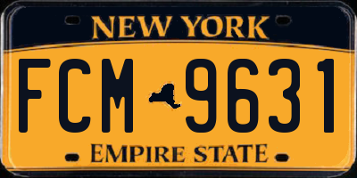 NY license plate FCM9631