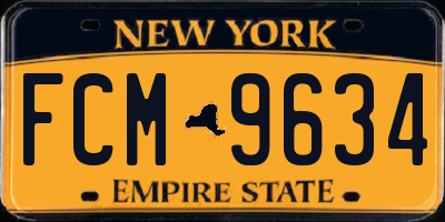 NY license plate FCM9634
