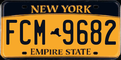 NY license plate FCM9682