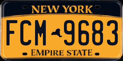 NY license plate FCM9683