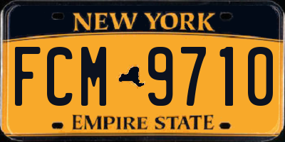 NY license plate FCM9710