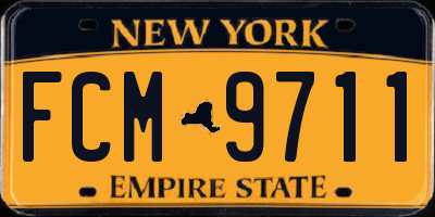 NY license plate FCM9711