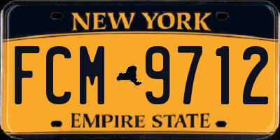 NY license plate FCM9712