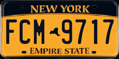 NY license plate FCM9717