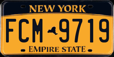 NY license plate FCM9719
