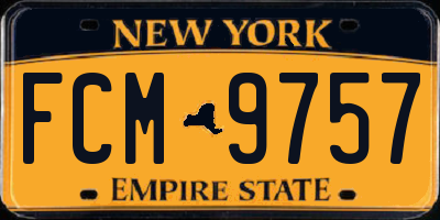 NY license plate FCM9757
