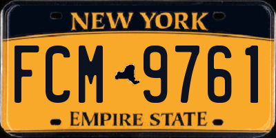 NY license plate FCM9761