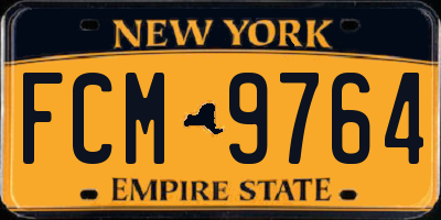 NY license plate FCM9764