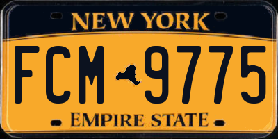 NY license plate FCM9775