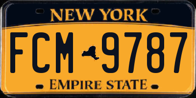 NY license plate FCM9787