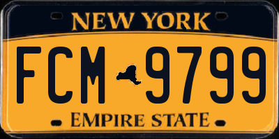 NY license plate FCM9799