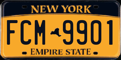 NY license plate FCM9901