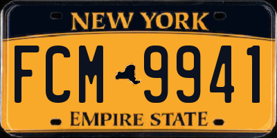 NY license plate FCM9941
