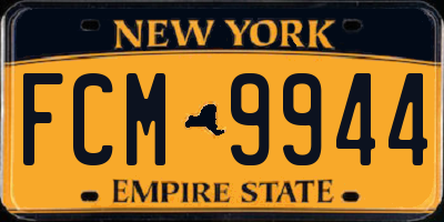 NY license plate FCM9944