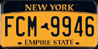 NY license plate FCM9946