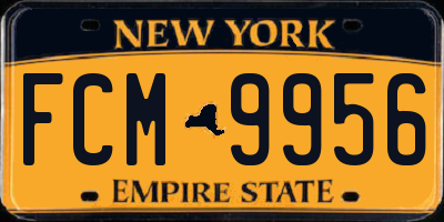 NY license plate FCM9956