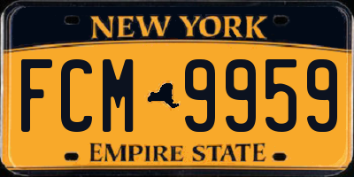 NY license plate FCM9959