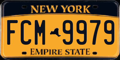 NY license plate FCM9979