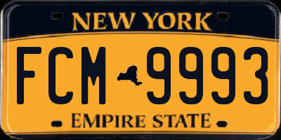 NY license plate FCM9993