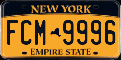 NY license plate FCM9996