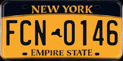 NY license plate FCN0146