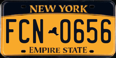 NY license plate FCN0656