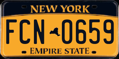 NY license plate FCN0659