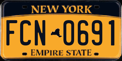 NY license plate FCN0691
