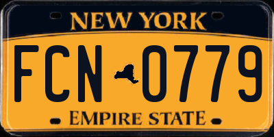 NY license plate FCN0779