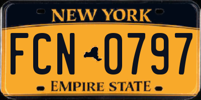 NY license plate FCN0797